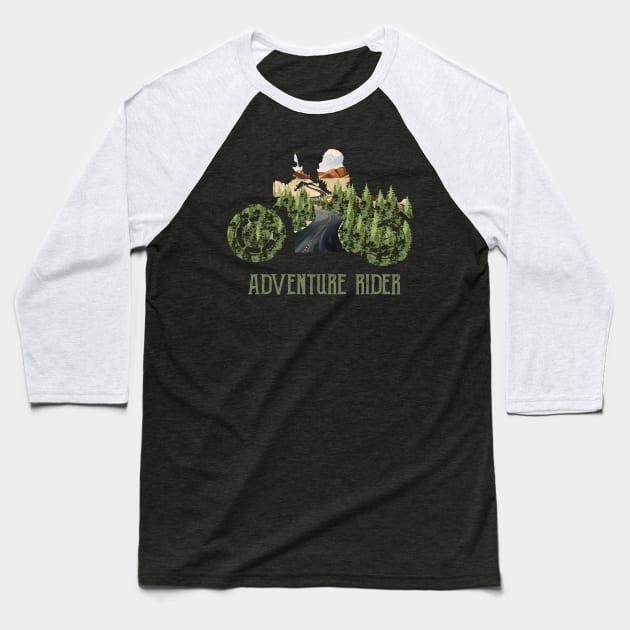 Adventure Rider - Unique Desigs For Bikers Passionate About Travel And Explorers Baseball T-Shirt by Chuckgraph